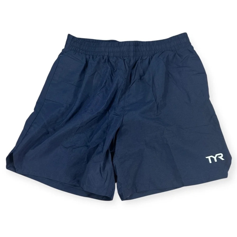 TYR‎ Mens Deck-X Swim Short Navy Blue UPF 50+ Size S